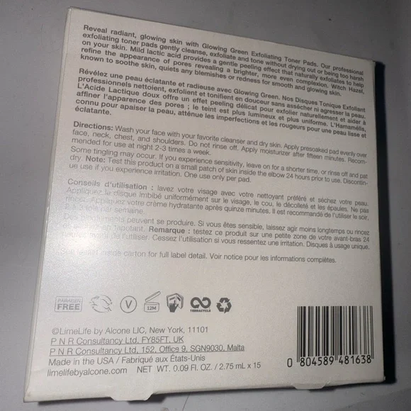 LimeLife by Alcone Exfoliating Toner Pads - Picture 2 of 2